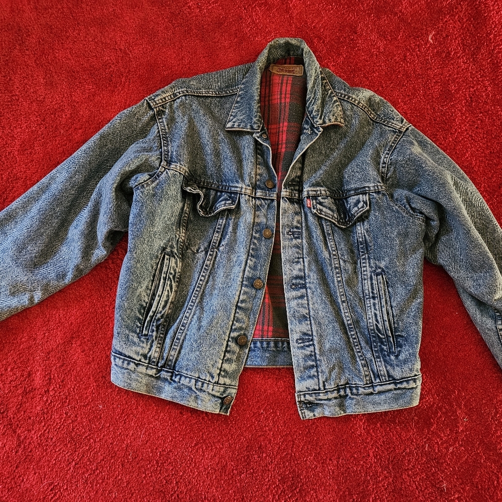 Vintage levi strauss and company flannel lined jean jacket